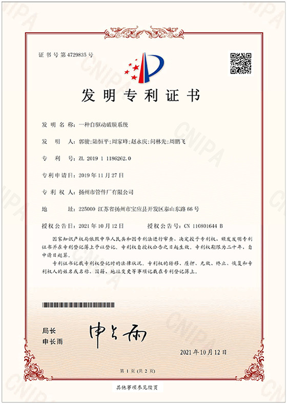 發(fā)明專(zhuān)利-一種自驅(qū)動(dòng)破膜系統(tǒng)